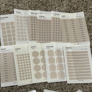 Neutral Planner Stickers Set